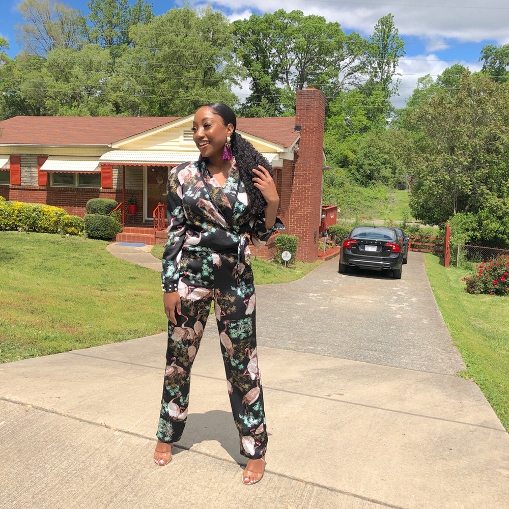 2 pc pajama style set from Missy Empire